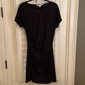 Diane Von Furstenberg Black faux wrap jersey Dress; Large